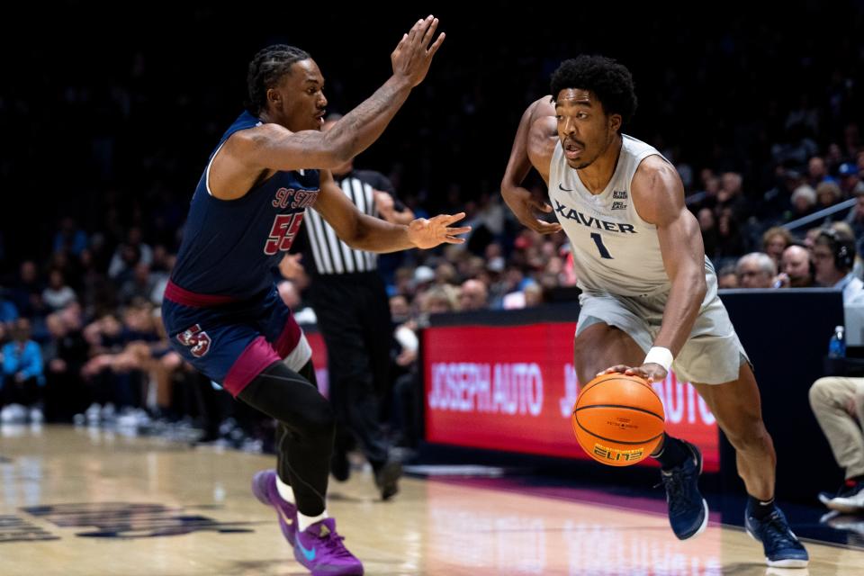 Xavier guard Marcus Foster (1) has scored at least 8 points in five consecutive games.